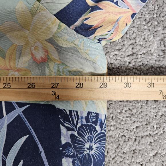 Tommy Bahama Hawaiian Shirt Mens 2XLB Blue Silk 30th Anniversary Passport - Picture 10 of 11